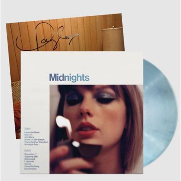 Taylor Swift Other - SIGNED!!!! NWT Taylor Swift Vinyl Midnights: Moonstone Blue Edition Vinyl with H